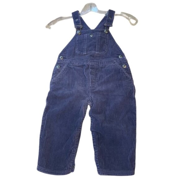 Vintage Gymboree Bib Overalls Blue Corduroy S - Picture 1 of 11